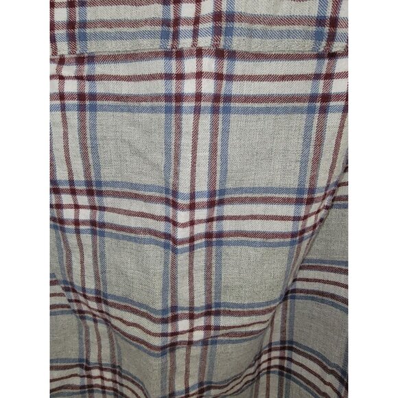 Goodfellow & Co Men's Plaid Button-Up Shirt Size S 100% Cotton Red & Blue Plaid - Picture 4 of 4